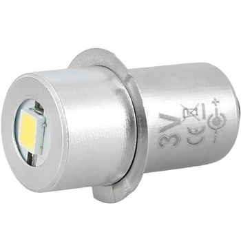 1W P13.5S Лампа с нажежаема жичка 3V/ 4.5 V /6V Лампа-фенерче 200LM 6000K Студена Бяла Светлина Led Лампа-фенерче 360 ° Ъгъл Осветление работа на смени Крушка
