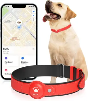 GPS следа за кучета, умен нашийник за проследяване на домашни любимци, 2 в 1 (само за iOS), определяне на местоположение в реално време/, без месечни такси / устройство за проследяване на неограничен диапазон
