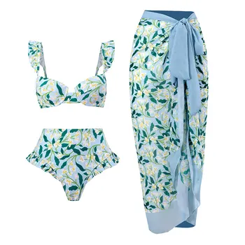 Винтажное бикини, дамски цял бански, поли, плажна рокля с отворен гръб, дизайнерски бански 2023 година, дрехи за сърфинг, плажно облекло