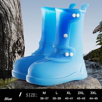 Водоустойчив дъждобран за възрастни, унисекс, устойчив на абразия Лек преносим водоустойчив нескользящий калъф за обувки
