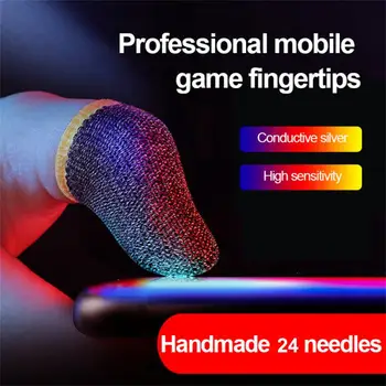Двойка за игри PUBG, ръкав за пръстите, дишащи, които предпазват от пот, мини ръкавици за палеца, ръкавици за мобилни игри