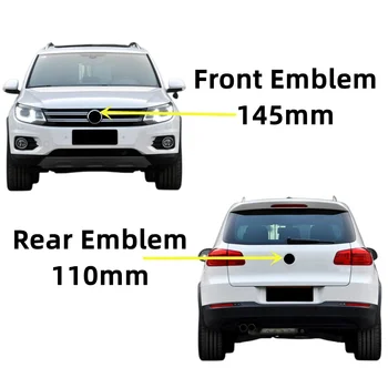 Емблемата на Предната Решетка на Автомобила е 145 мм Икона на Задния Багажник 110 мм Етикет за VW Tiguan 2009-2014 Аксесоари Номер 5ND 853 630
