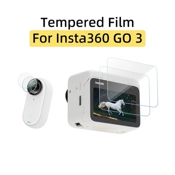 За спортна камера Insta360 GO 3 с палеца, обектив, екран, филмът е от закалено стъкло, Защитно фолио от надраскване, Защитни аксесоари