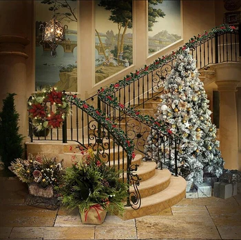 Коледа интериор, Празнична стълбище, място на провеждане на официалното събитие, фон за снимки, фонове за партита