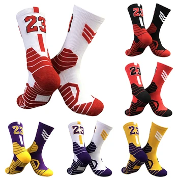 Мъжки баскетболни чорапи с номера, дишащи Професионални спортни чорапи за нощуване на открито, за джогинг, пешеходен туризъм, конна езда, каране на ски, чорапи за дивата природа