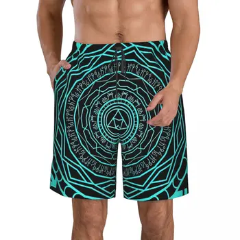 Мъжки плажни шорти HYRULE Portal Stone, Быстросохнущий бански за фитнес, 3D-шорти Смешни Street Fun