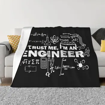 Повярвайте ми, аз съм Инженер, Одеало Математическо Фланелевое, Новост, Меки Покривки за легла, мека мебел, текстил декор