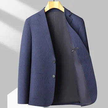 Пролетно-есенен висок Клас Моден костюм 2024 година от бизнес Ежедневието Банкетной Корейската Версия на Приталенного Мъжки блейзър Slim Fit M-4XL