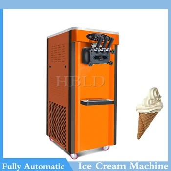 Търговски вертикална настолна машина за приготвяне на сладолед, вертикална машина за приготвяне на сладки оръжие с три вкусове