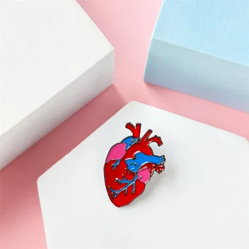 Эмалевая жени Harong Anatomy във формата на сърце, класическа медицинска брошка, колекция от значки на ревера раница за лекар и медицински сестри, бижута подарък